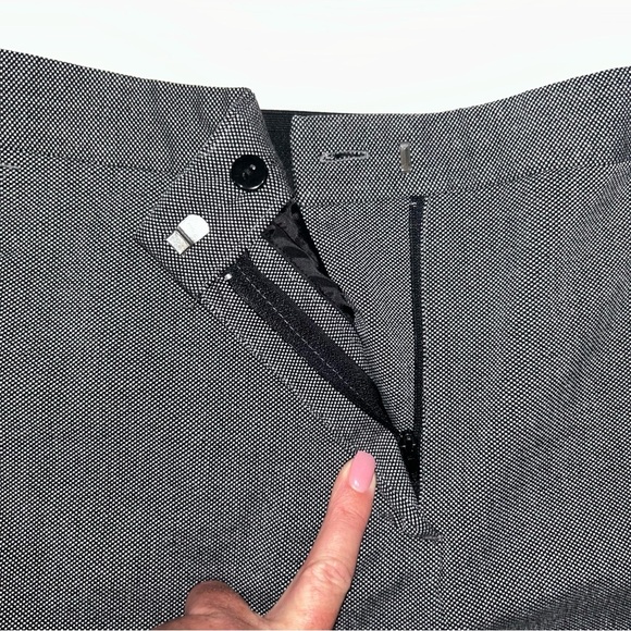 ZARA BASIC Gray straight leg pant w Striped Side Slim Leg Pants Trousers L - Picture 9 of 15